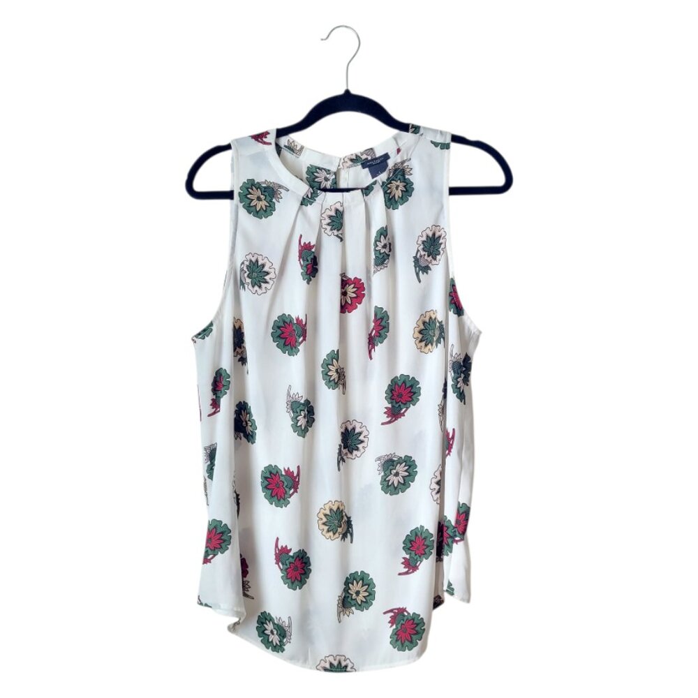 Ann Taylor Factory Floral Sleeveless Blouse